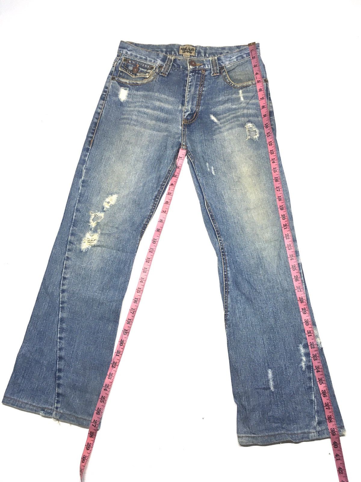 Japanese Brand Vintage nylaus jeans distressed denim japan Size US 31 - 2 Thumbnail