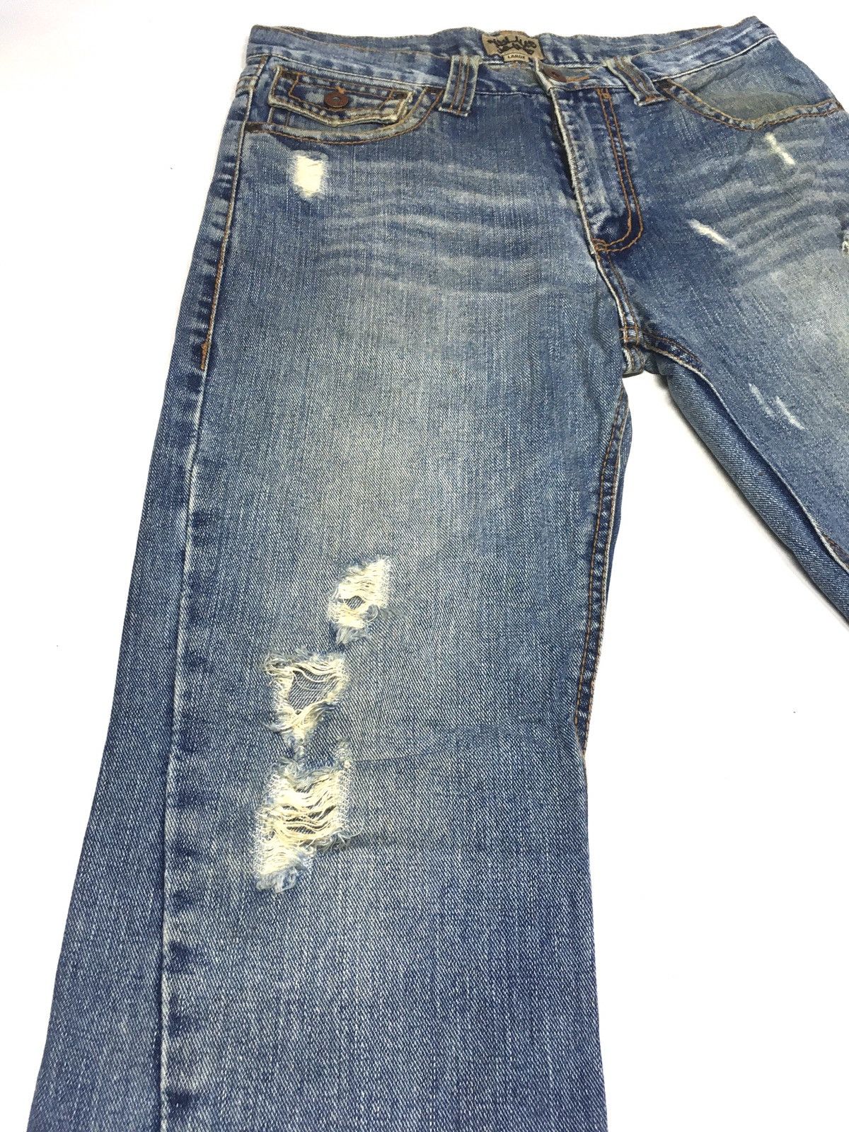 Japanese Brand Vintage nylaus jeans distressed denim japan Size US 31 - 8 Thumbnail