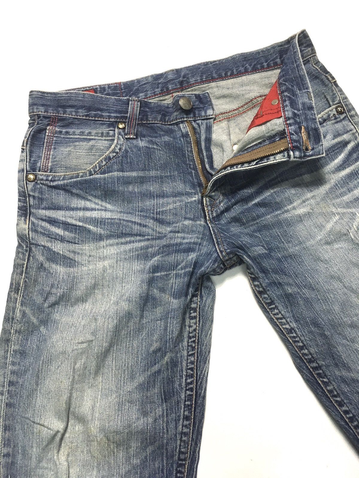 Edwin × Japanese Brand × Vintage Vintage Edwin blue trip distressed denim Size US 33 - 5 Thumbnail