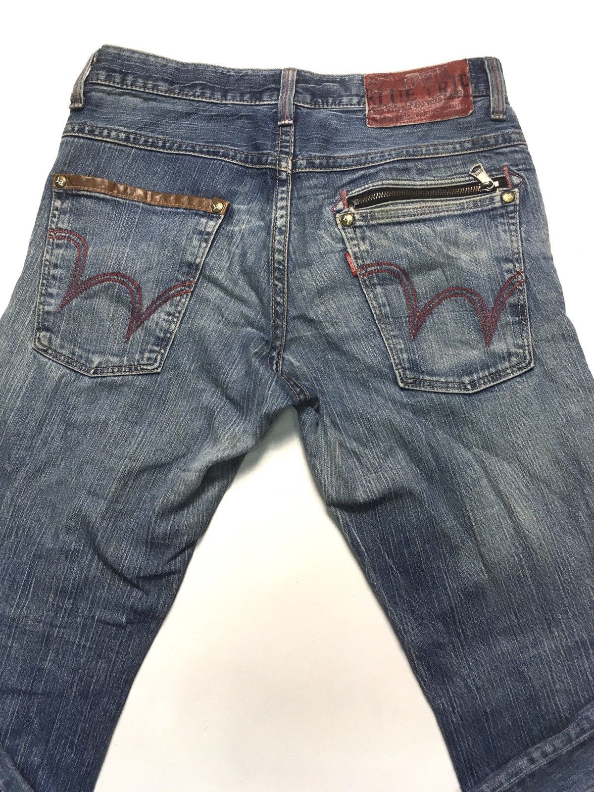 Edwin × Japanese Brand × Vintage Vintage Edwin blue trip distressed denim Size US 33 - 6 Thumbnail