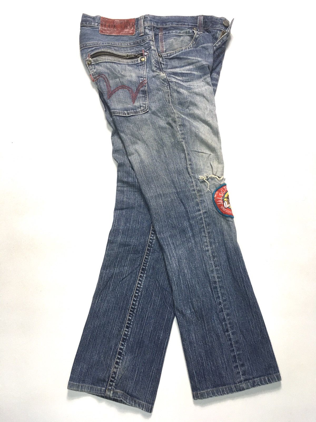 Edwin × Japanese Brand × Vintage Vintage Edwin blue trip distressed denim Size US 33 - 8 Thumbnail