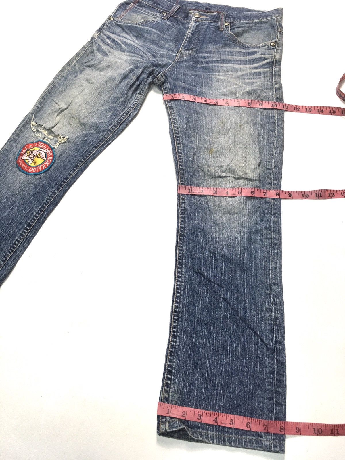 Edwin × Japanese Brand × Vintage Vintage Edwin blue trip distressed denim Size US 33 - 4 Thumbnail