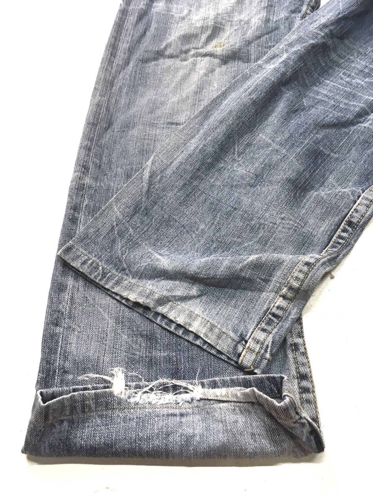 Japanese Brand × Vintage Vintage oririn distressed denim japan Size US 37 - 11 Thumbnail