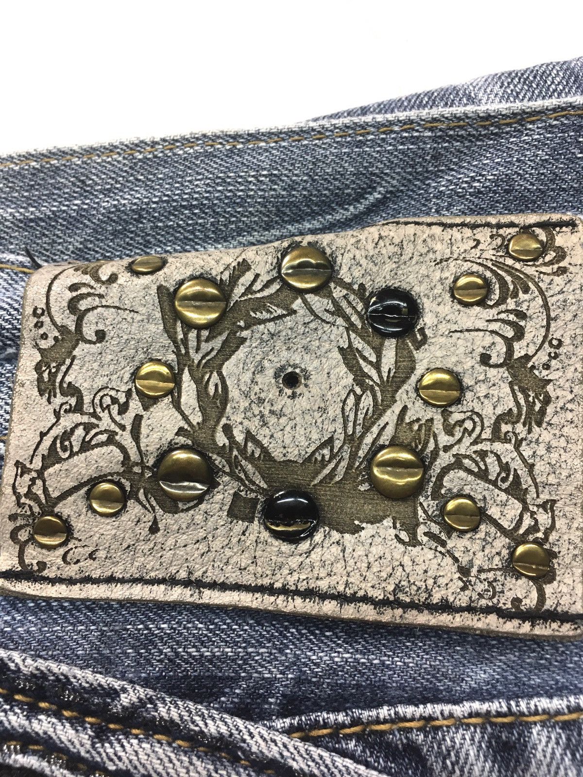 Japanese Brand × Vintage Vintage oririn distressed denim japan Size US 37 - 15 Thumbnail