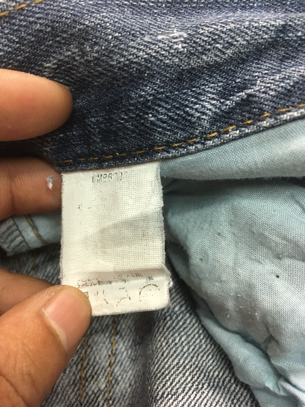 Japanese Brand × Vintage Vintage oririn distressed denim japan Size US 37 - 14 Thumbnail
