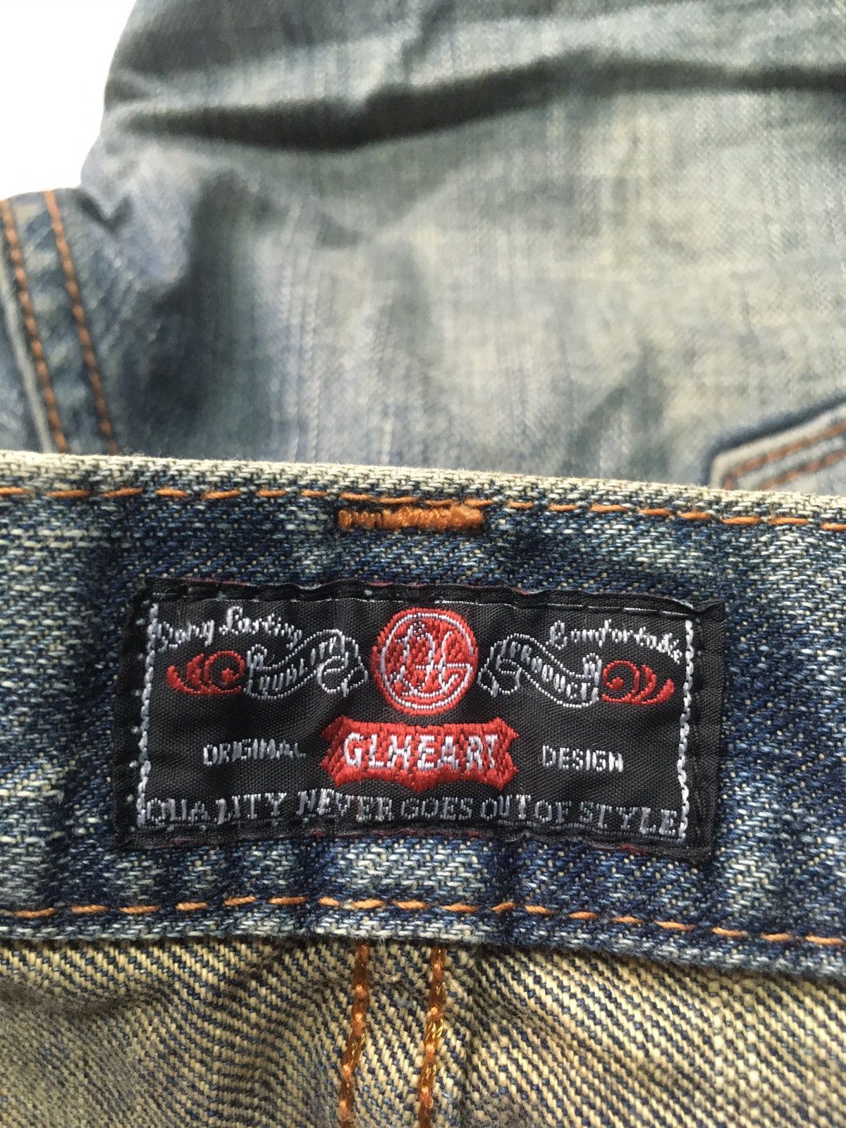 Japanese Brand × Vintage Vintage glheart distressed denim japan Size US 32 / EU 48 - 13 Thumbnail
