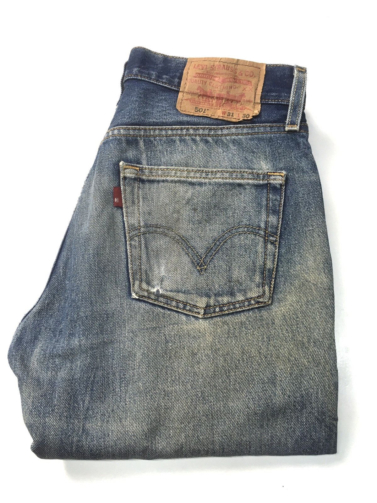 Levi's Vintage Clothing × Vintage Vintage Levi’s 501 distressed jeans Size US 29 - 1 Thumbnail