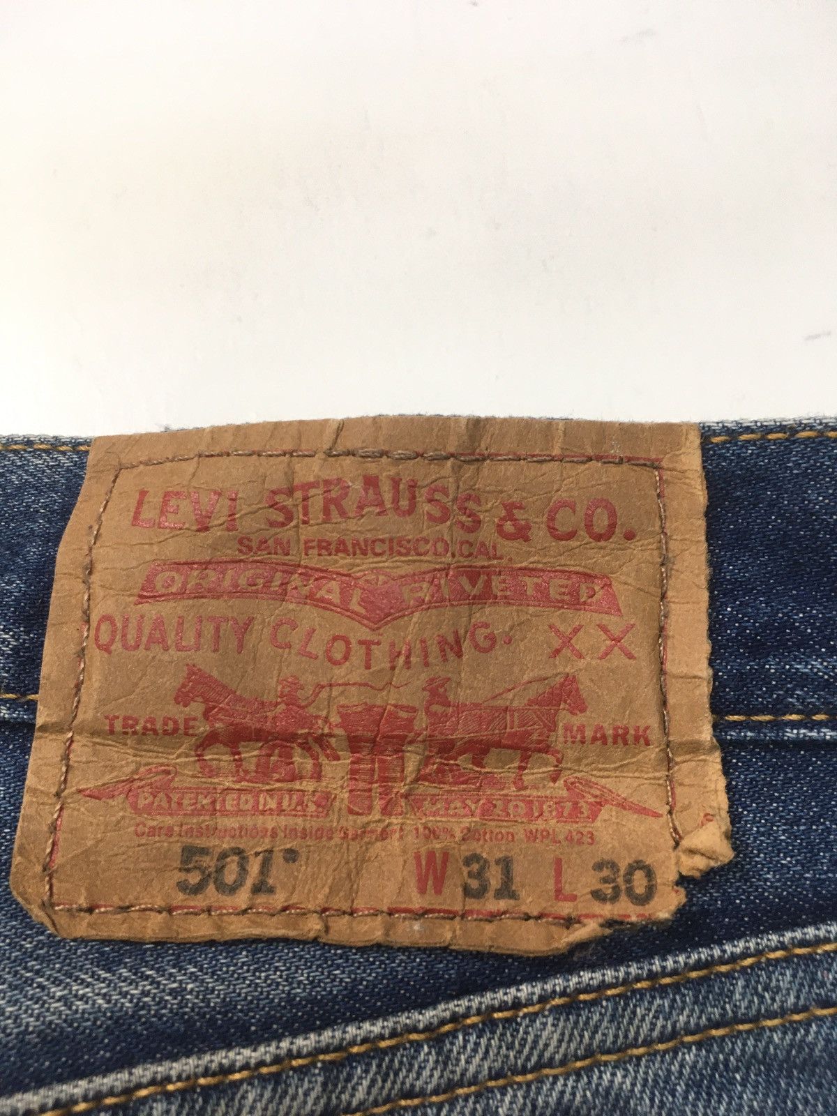Levi's Vintage Clothing × Vintage Vintage Levi’s 501 distressed jeans Size US 29 - 18 Thumbnail