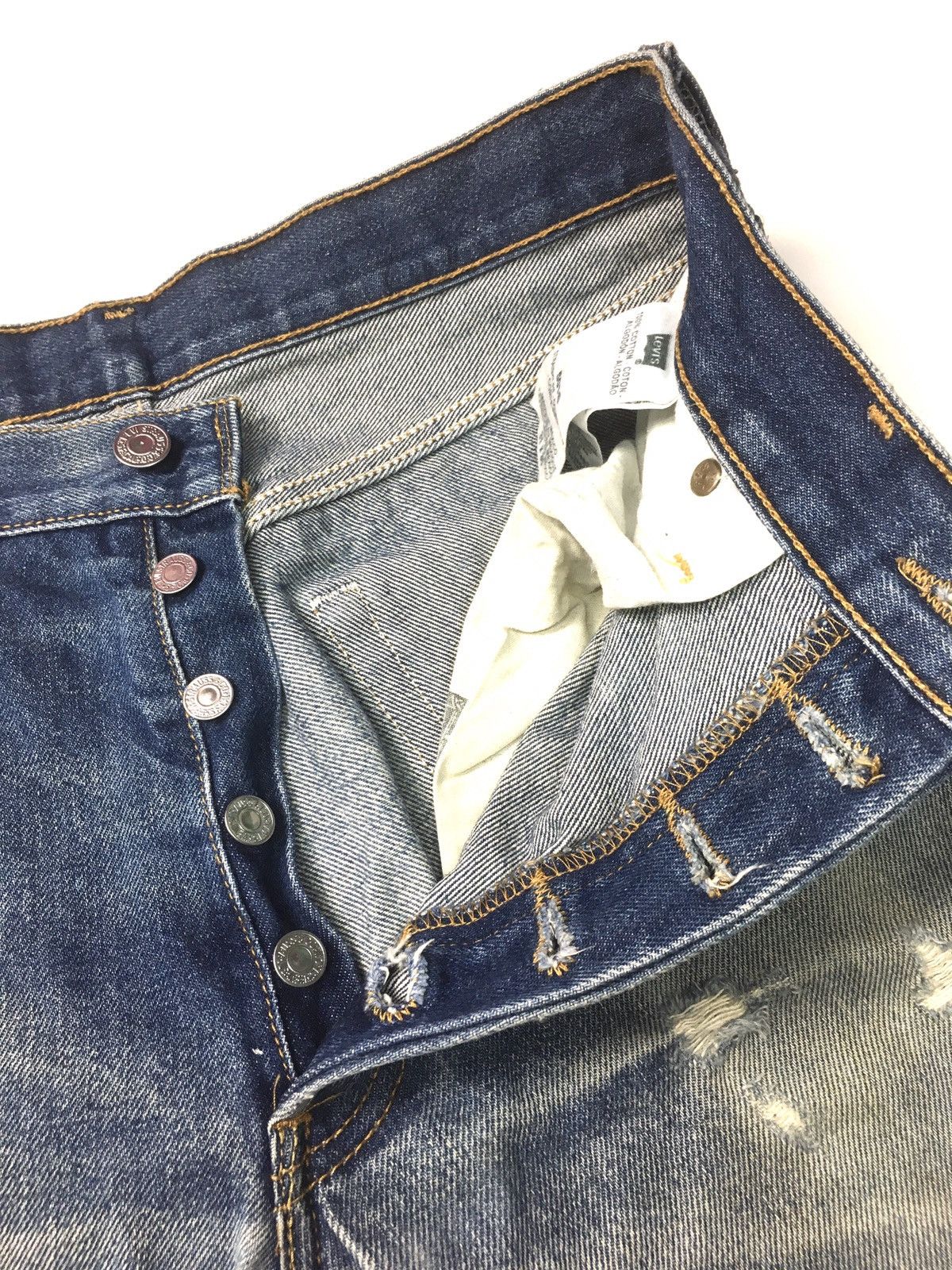 Levi's Vintage Clothing × Vintage Vintage Levi’s 501 distressed jeans Size US 29 - 9 Thumbnail