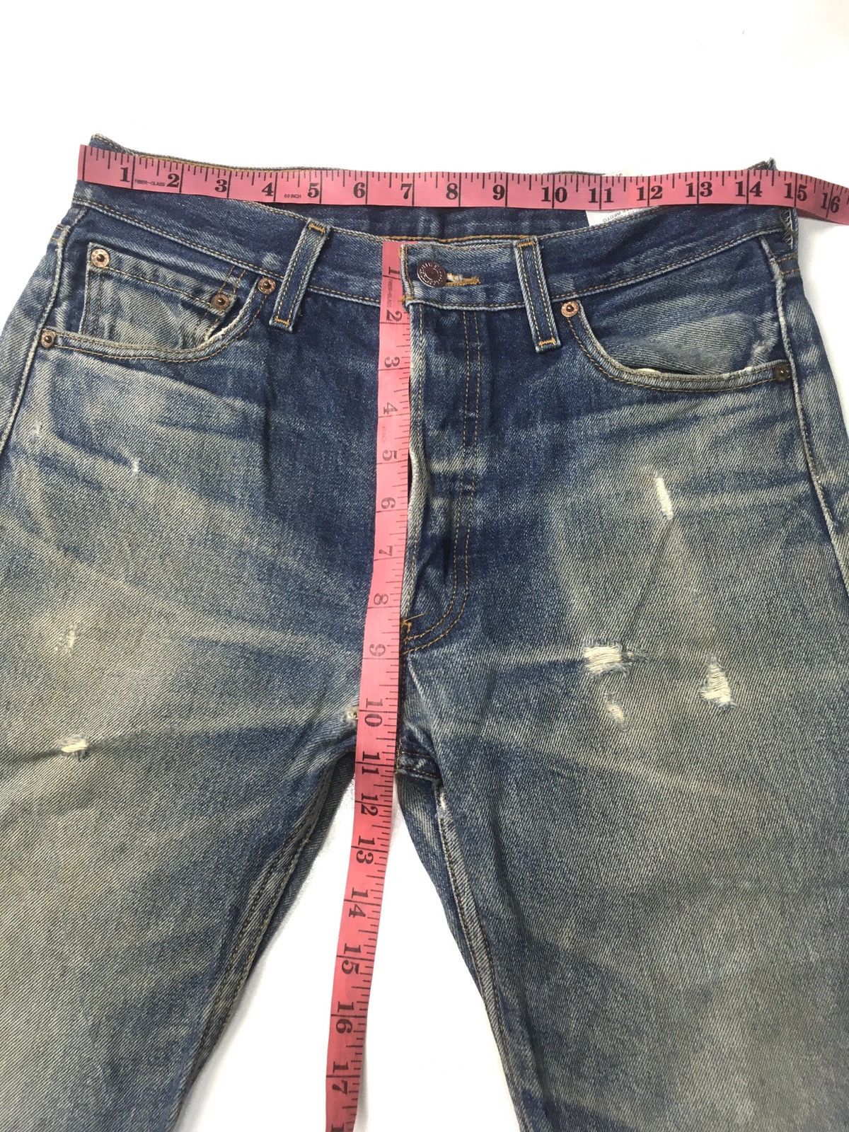 Levi's Vintage Clothing × Vintage Vintage Levi’s 501 distressed jeans Size US 29 - 3 Thumbnail