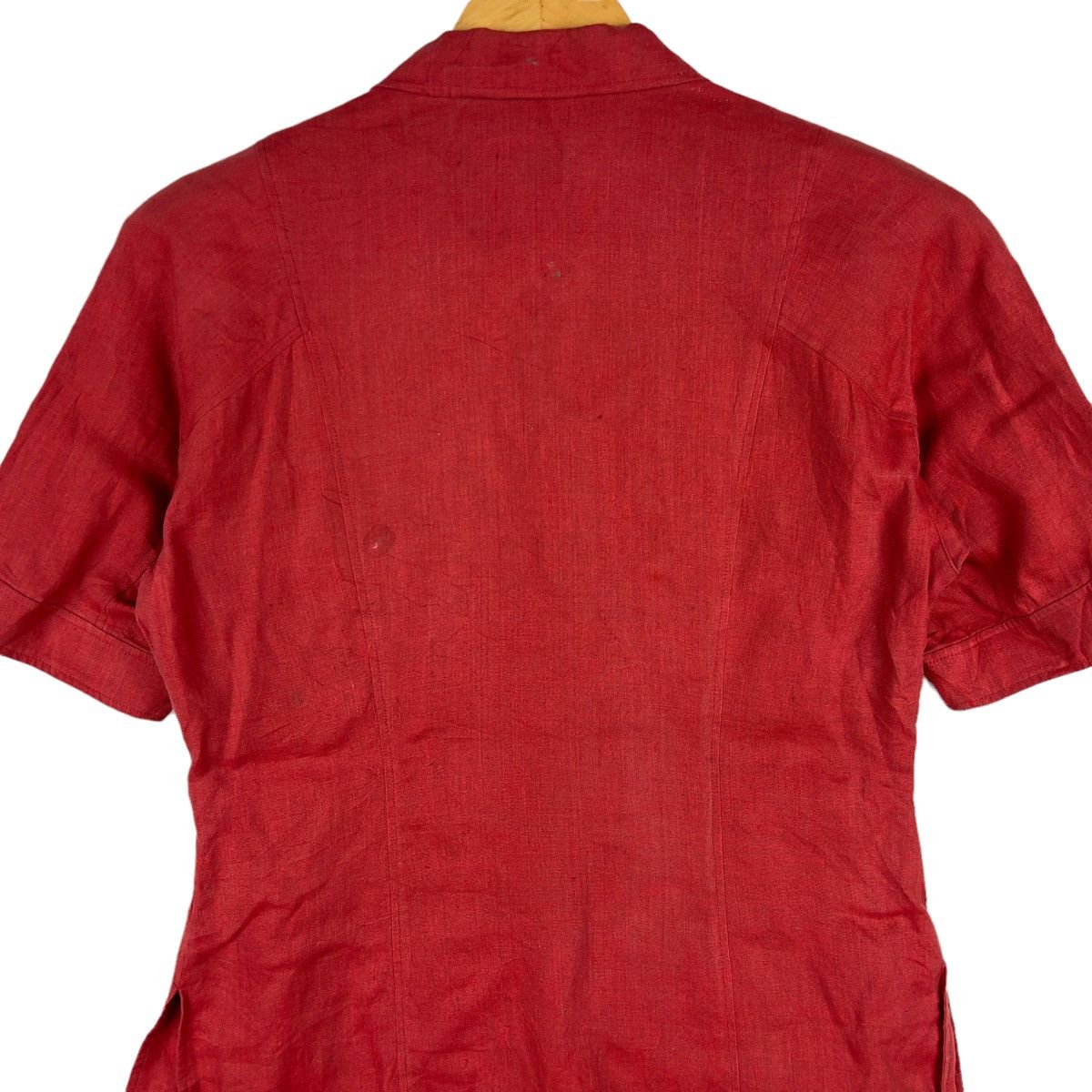 Karl Lagerfeld × Vintage Vintage KARL LAGERFELD Blazer Short Sleeve Red Colour Size M / US 6-8 / IT 42-44 - 6 Thumbnail