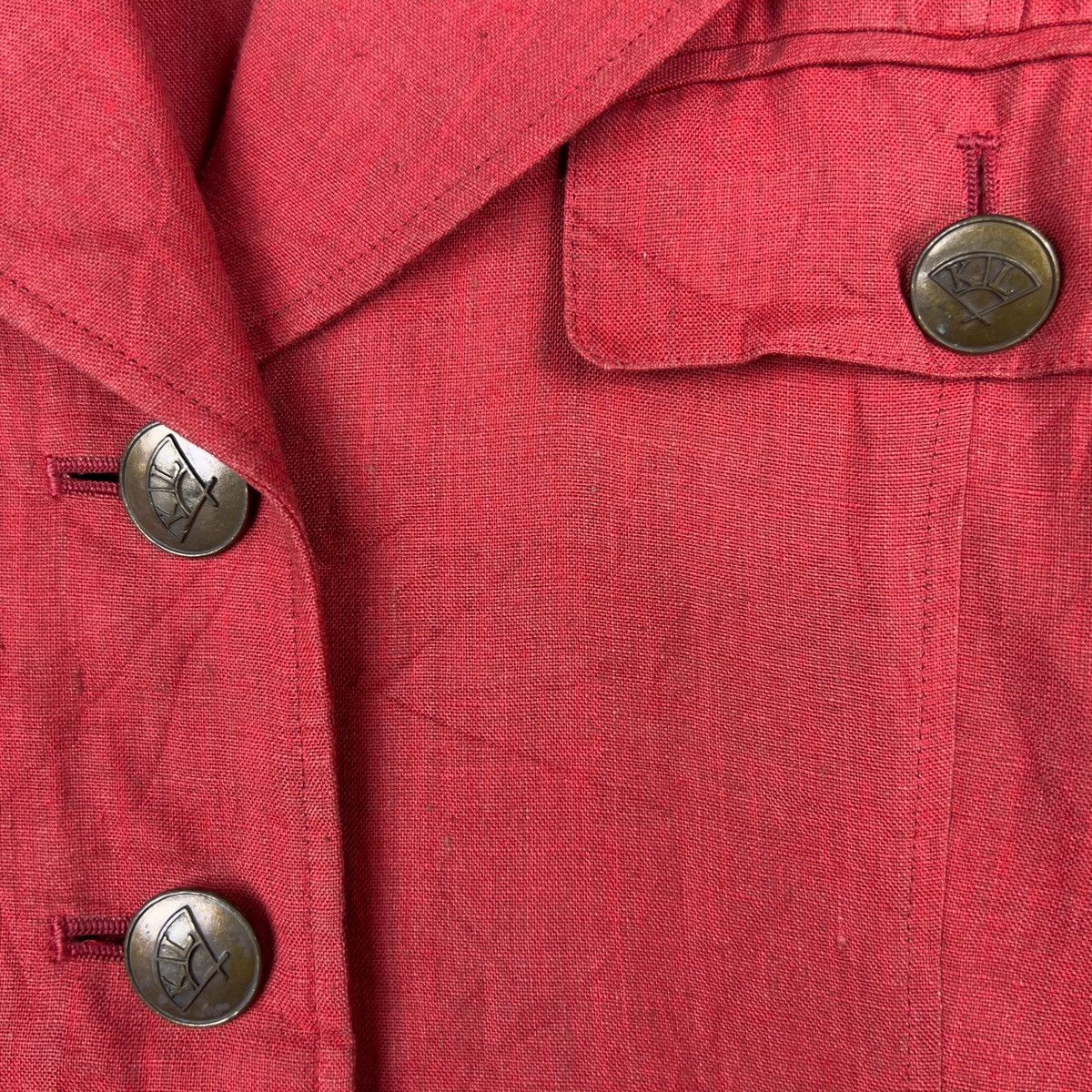 Karl Lagerfeld × Vintage Vintage KARL LAGERFELD Blazer Short Sleeve Red Colour Size M / US 6-8 / IT 42-44 - 7 Thumbnail