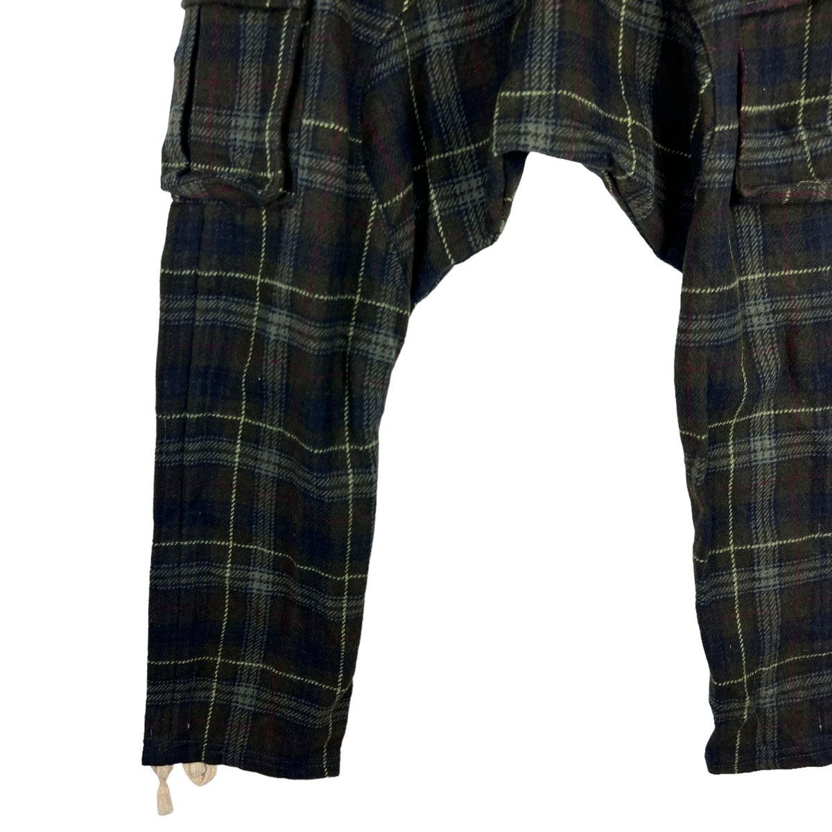 Japanese Brand RÖVTSKI Cargo Pants Wool Checkered Drop Crotch Unstructured Size US 31 - 4 Thumbnail