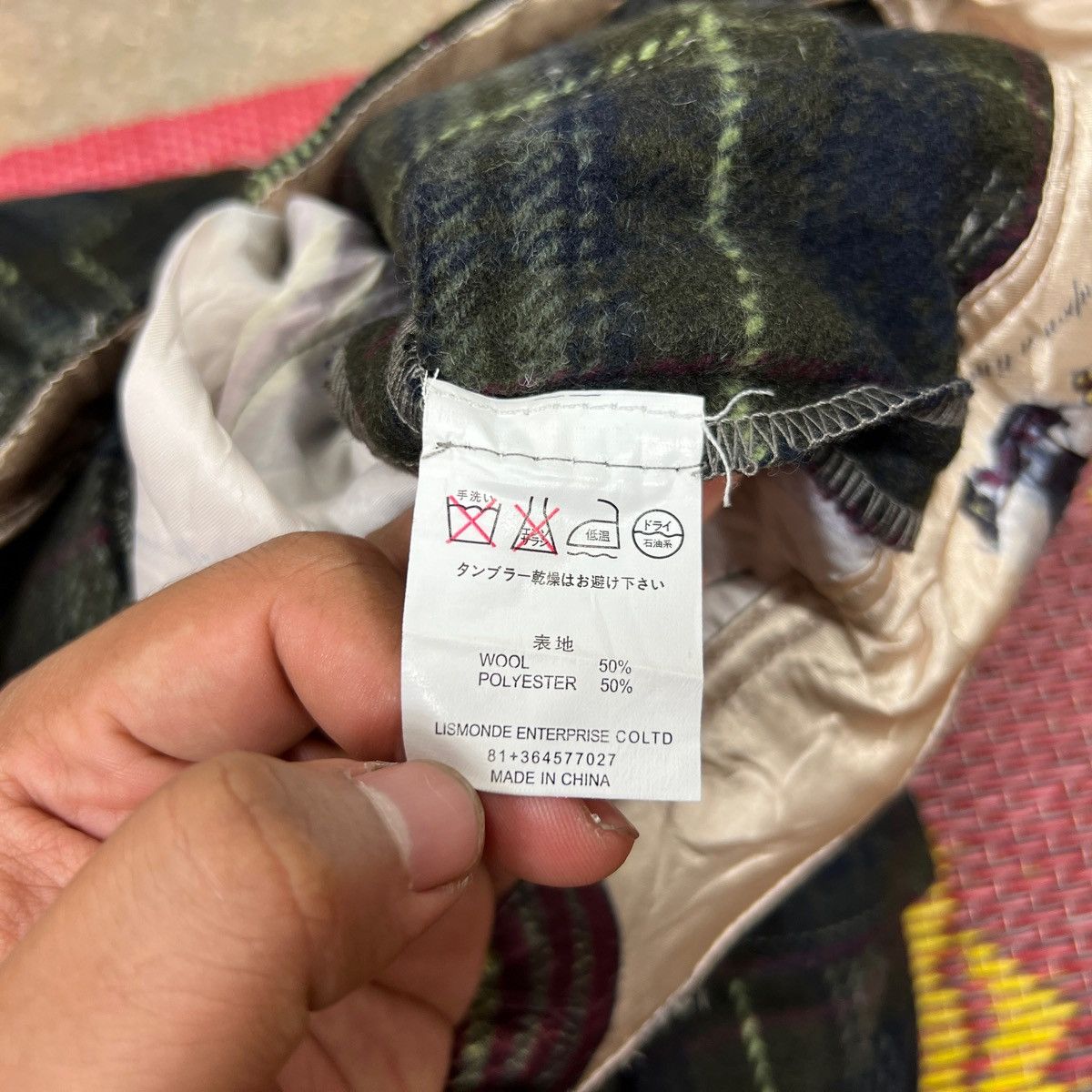 Japanese Brand RÖVTSKI Cargo Pants Wool Checkered Drop Crotch Unstructured Size US 31 - 12 Thumbnail