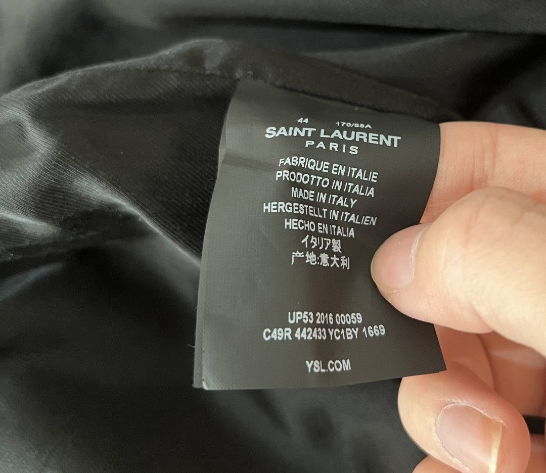 Saint Laurent Paris Saint Laurent Rhinestone patchwork leather jacket Size US S / EU 44-46 / 1 - 6 Thumbnail