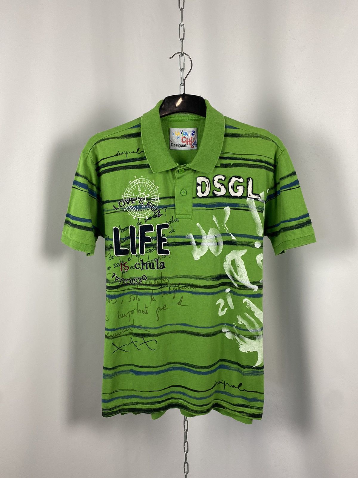 Desigual Desigual polo T-shirts green streetwear size M Size US M / EU 48-50 / 2 - 1 Thumbnail