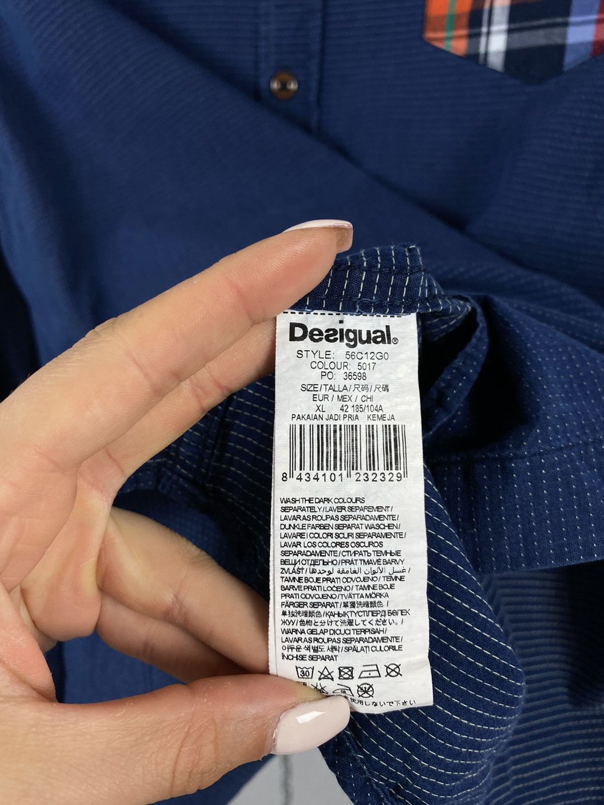 Desigual Desigual shirts long sleeve blue designer size XL Size US XL / EU 56 / 4 - 4 Thumbnail
