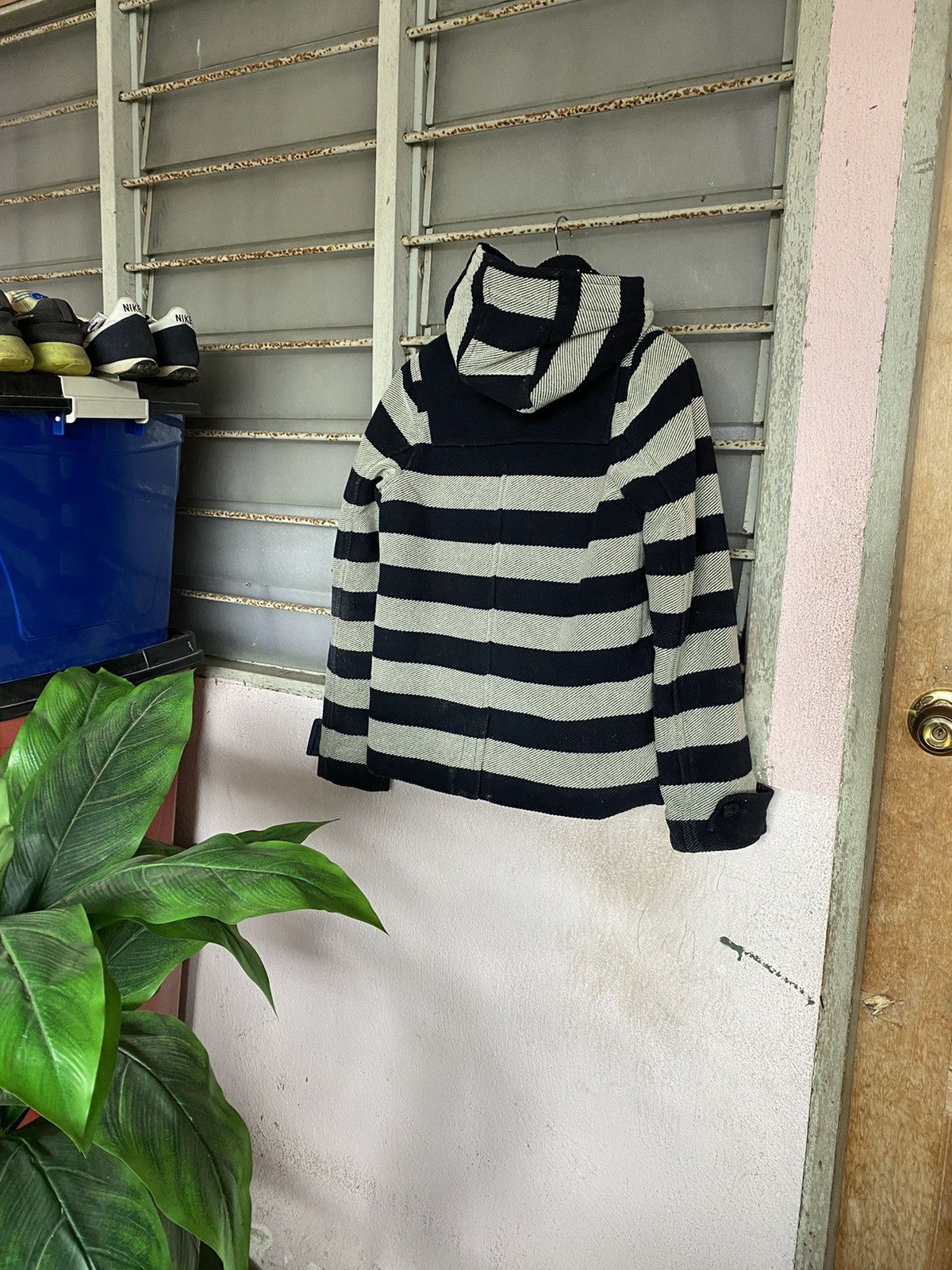 Japanese Brand AW X-Girl Striped Duffle Jacket Size M / US 6-8 / IT 42-44 - 2 Thumbnail