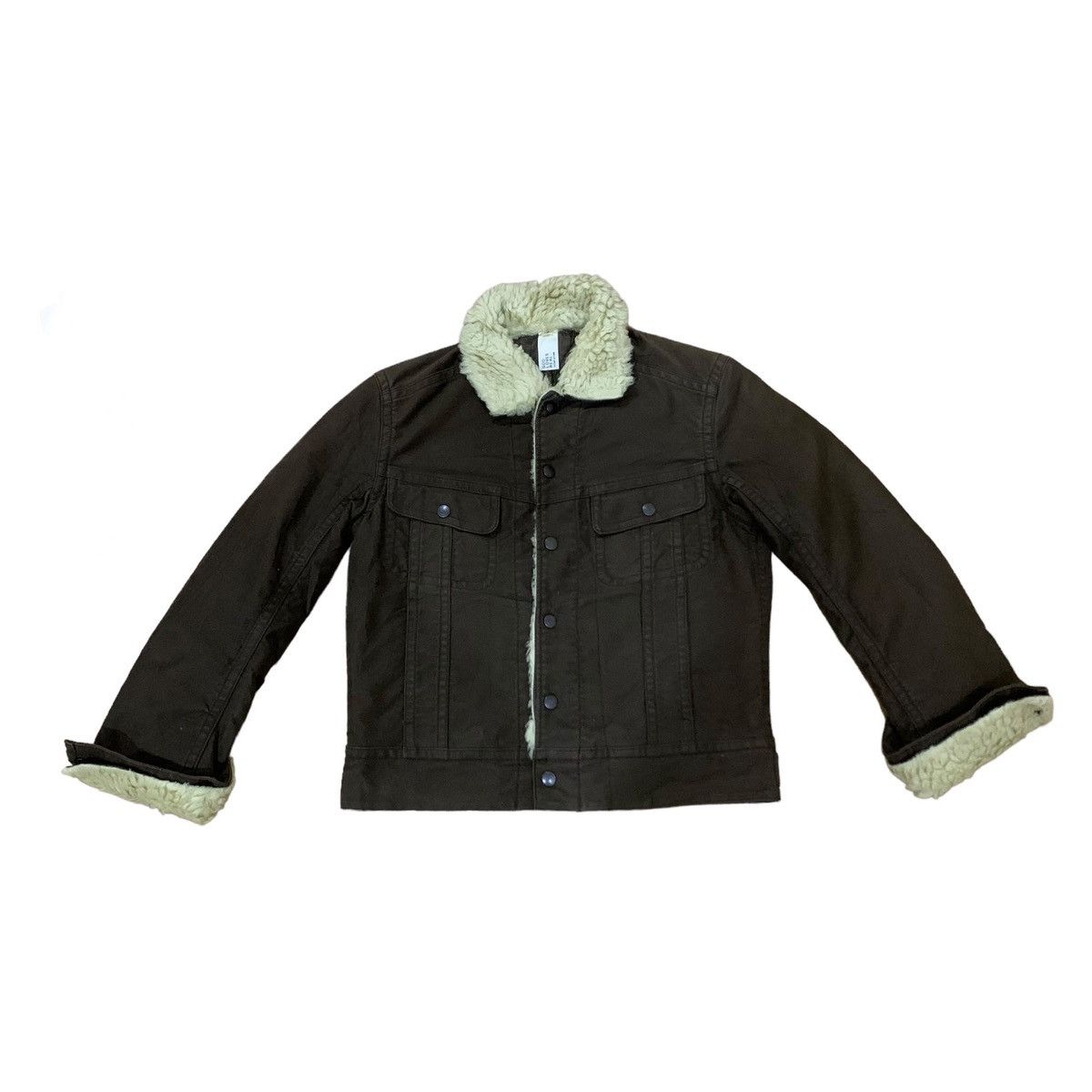 United Arrow Fur Collar Cropped Sherpa Jacket