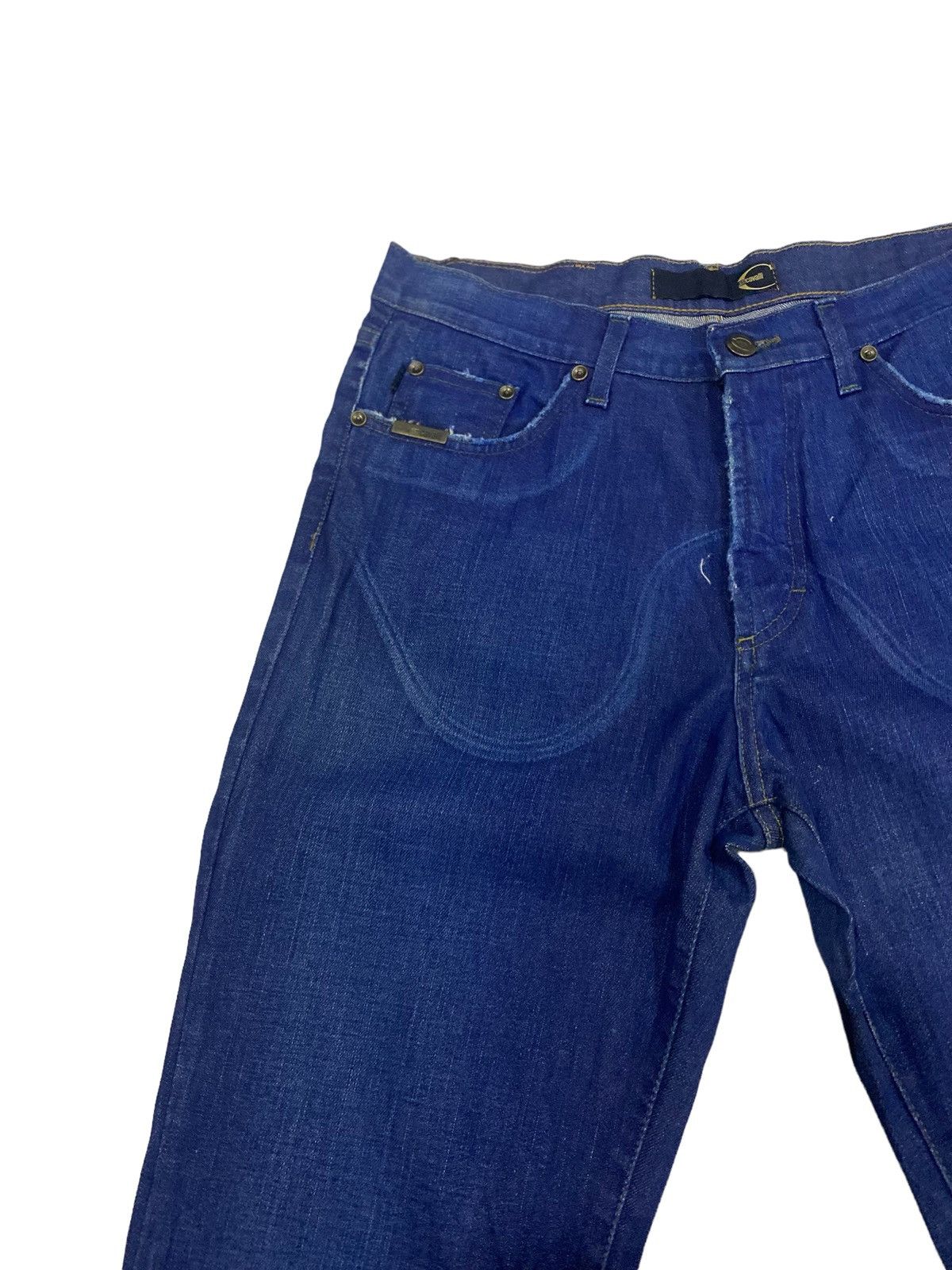 Roberto Cavalli Rare JUST CAVALLI indigo blue flared denim Size 30" / US 8 / IT 44 - 3 Thumbnail