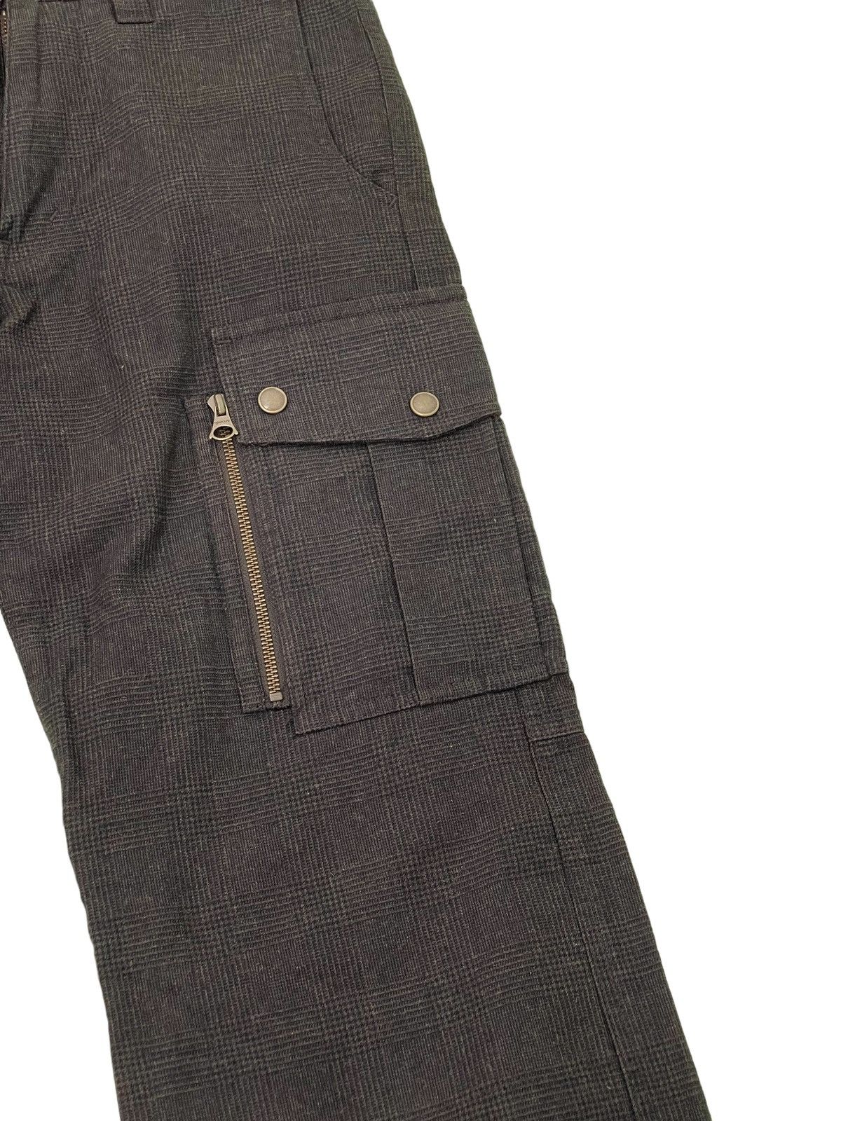 Japanese Brand Abahouse Cargo Pant Wool Blended Plaid Loose 3🟦7 Size US 30 / EU 46 - 7 Thumbnail