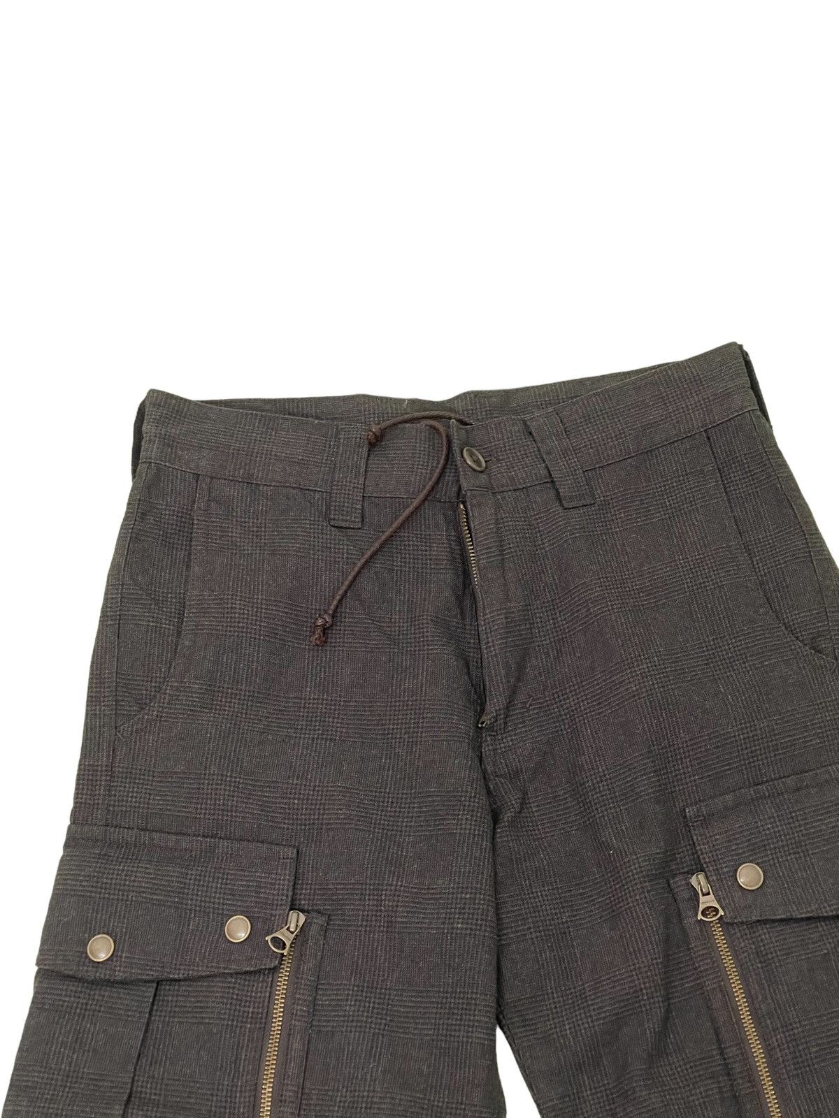 Japanese Brand Abahouse Cargo Pant Wool Blended Plaid Loose 3🟦7 Size US 30 / EU 46 - 8 Thumbnail