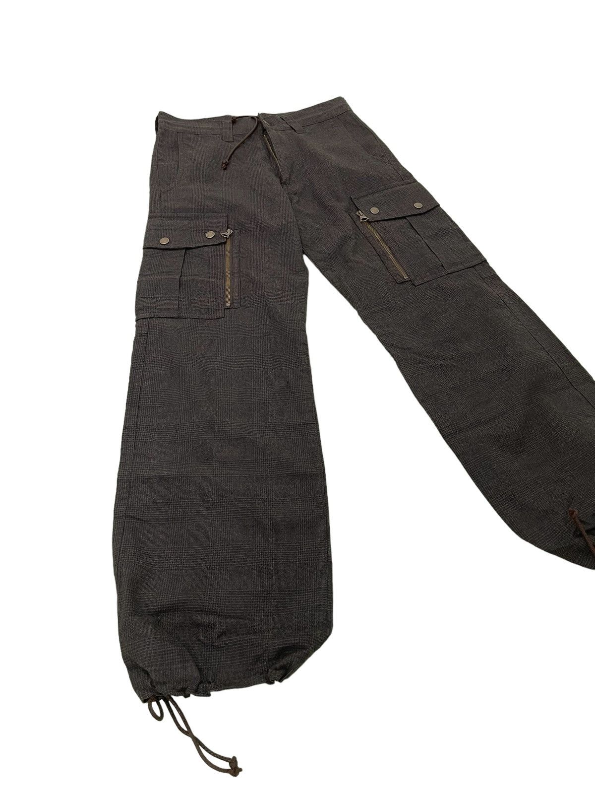 Japanese Brand Abahouse Cargo Pant Wool Blended Plaid Loose 3🟦7 Size US 30 / EU 46 - 1 Thumbnail