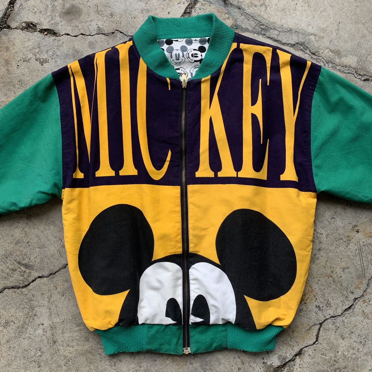 Disney Mickey Mouse vintage reversible bomber style ovp jacket Size US M / EU 48-50 / 2 - 7 Thumbnail