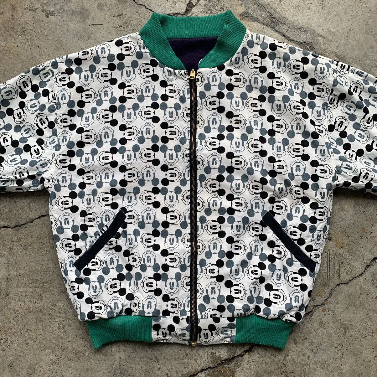 Disney Mickey Mouse vintage reversible bomber style ovp jacket Size US M / EU 48-50 / 2 - 16 Thumbnail