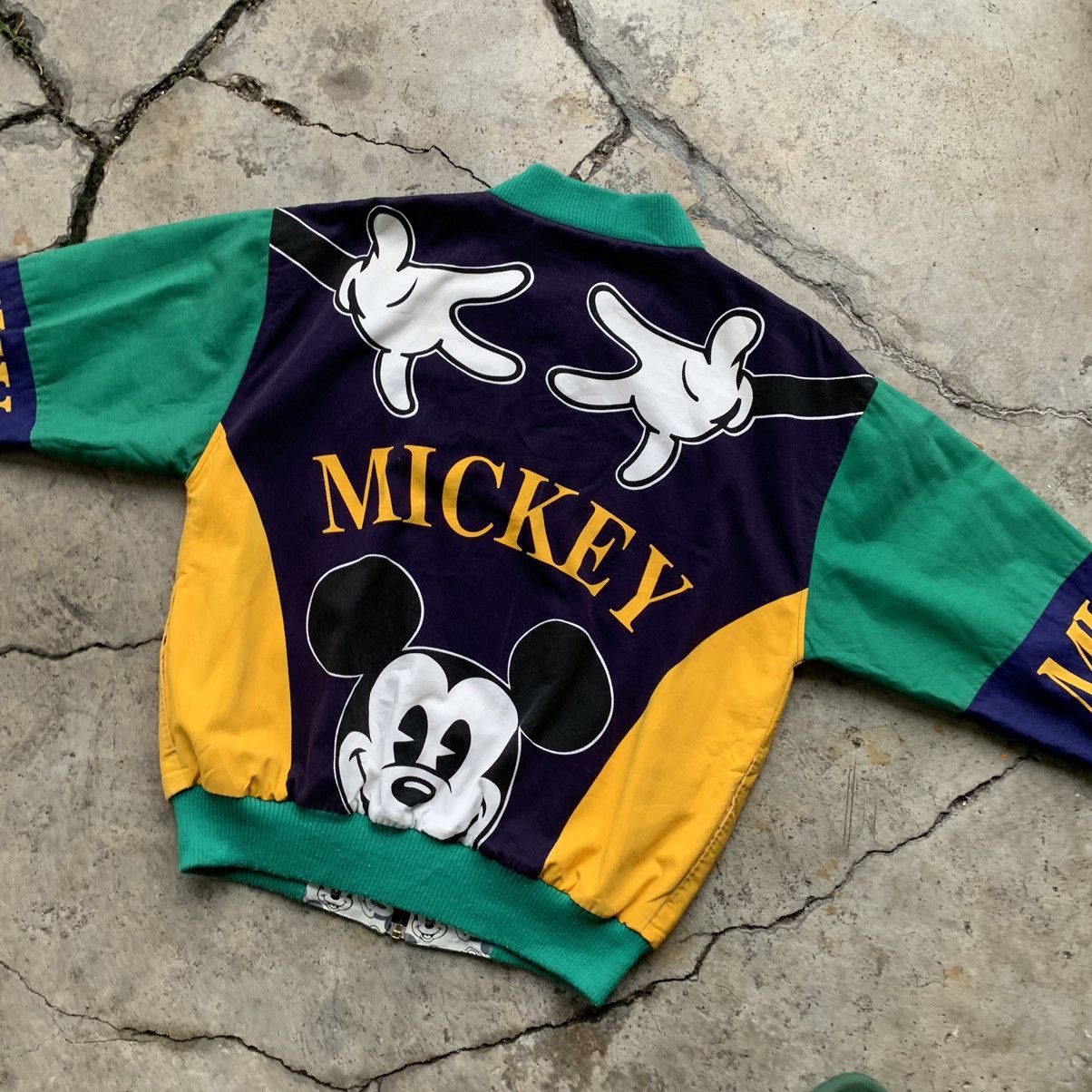 Disney Mickey Mouse vintage reversible bomber style ovp jacket Size US M / EU 48-50 / 2 - 20 Thumbnail
