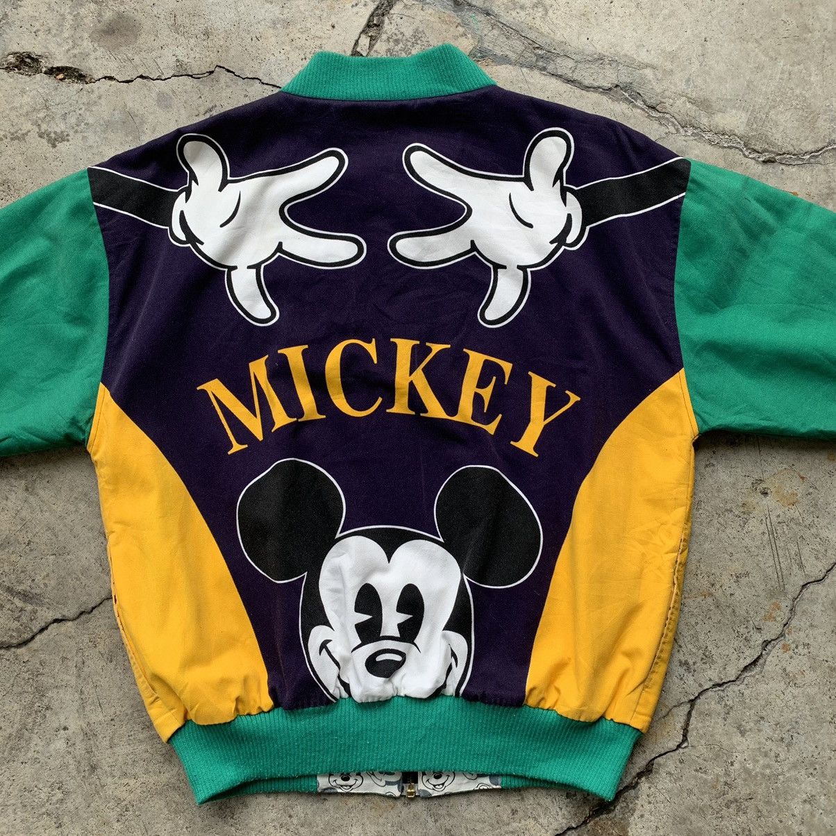 Disney Mickey Mouse vintage reversible bomber style ovp jacket Size US M / EU 48-50 / 2 - 8 Thumbnail