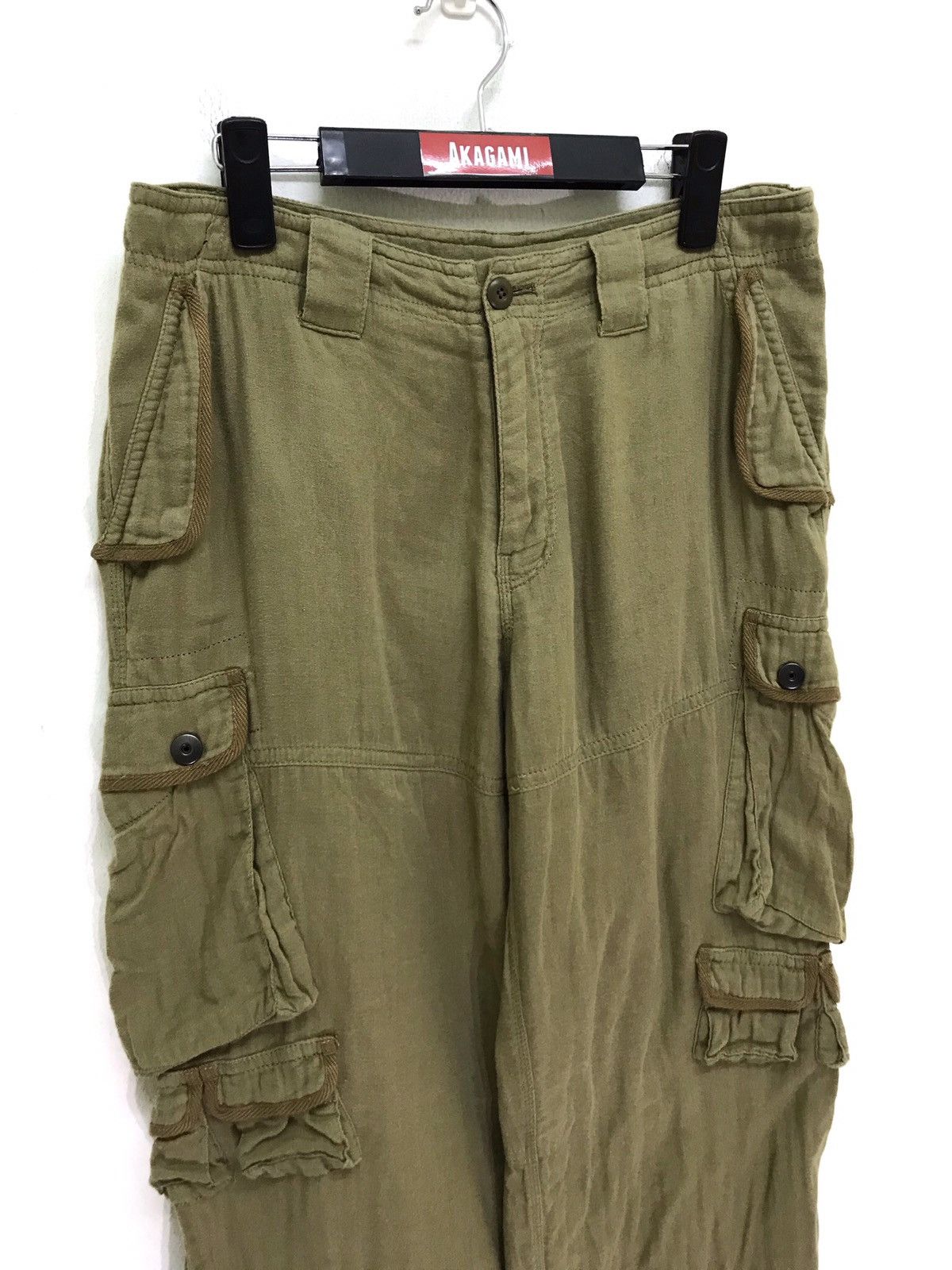 Japanese Brand PPFM Multi Pockets Cargo Pant Thin Baggy Balloon Size US 31 - 1 Thumbnail