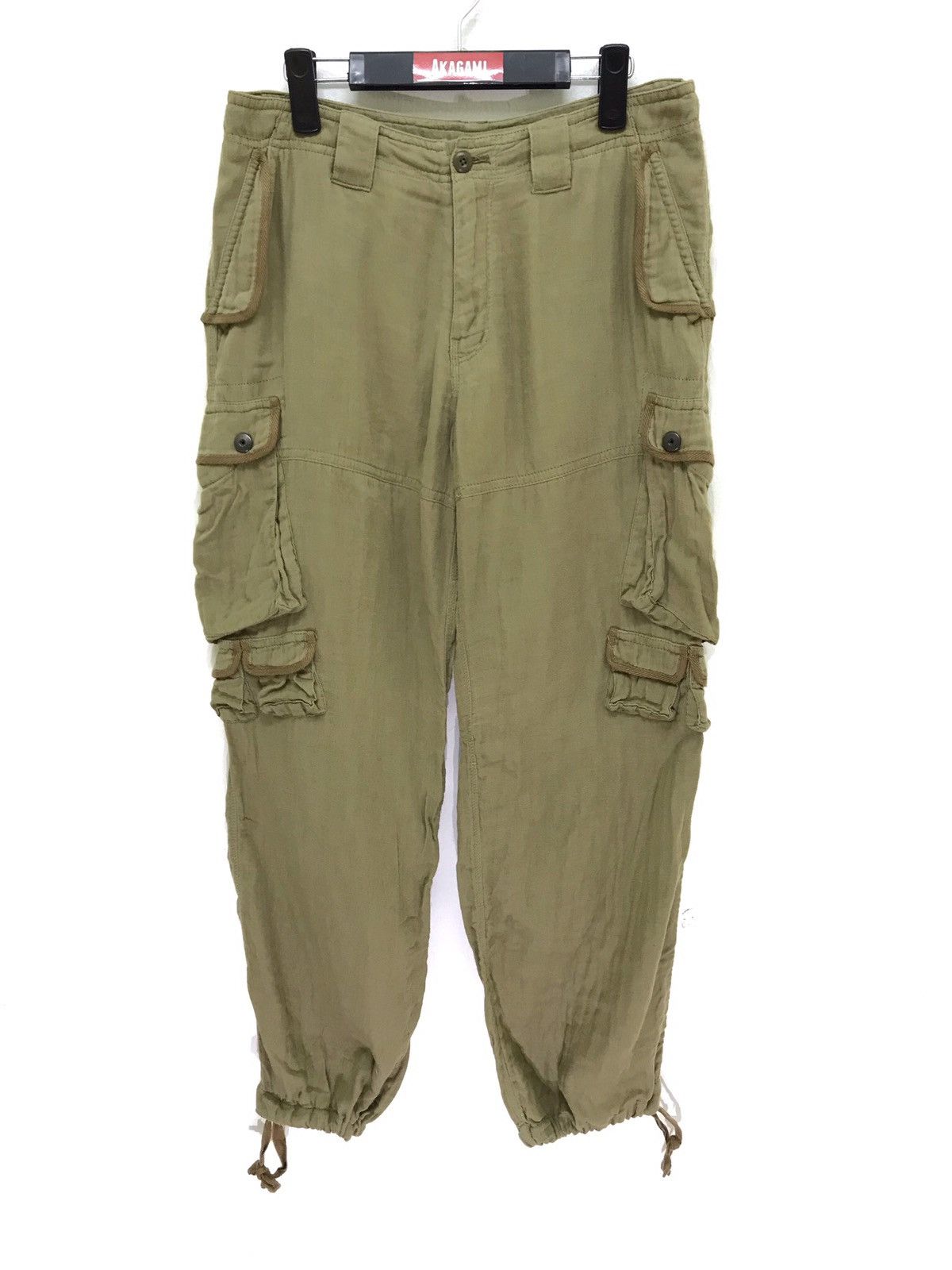 Japanese Brand PPFM Multi Pockets Cargo Pant Thin Baggy Balloon Size US 31 - 2 Thumbnail