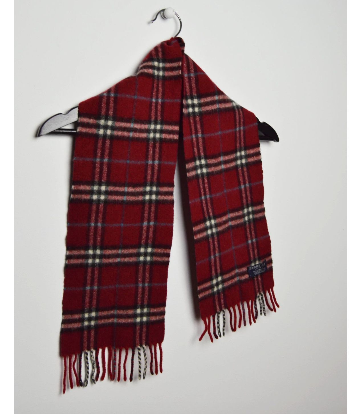 Burberry Burberry red nova checked lambswool scarf Size ONE SIZE - 2 Thumbnail