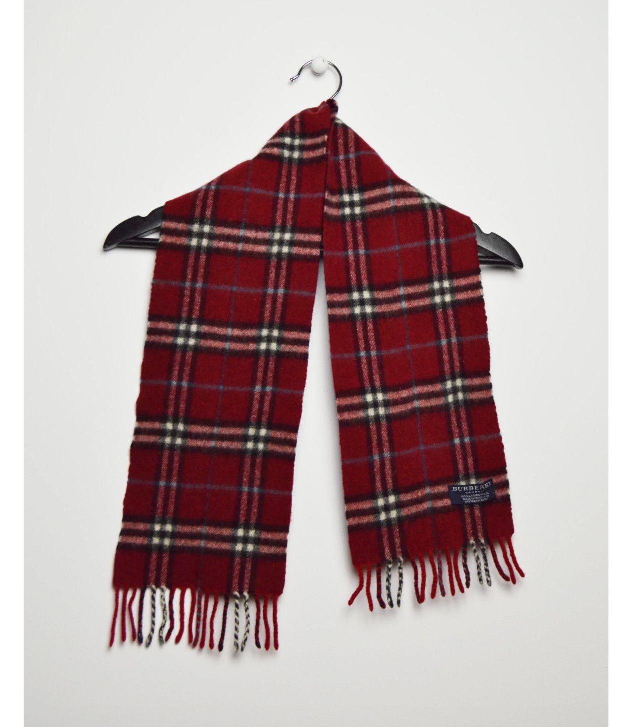Burberry Burberry red nova checked lambswool scarf Size ONE SIZE - 1 Thumbnail