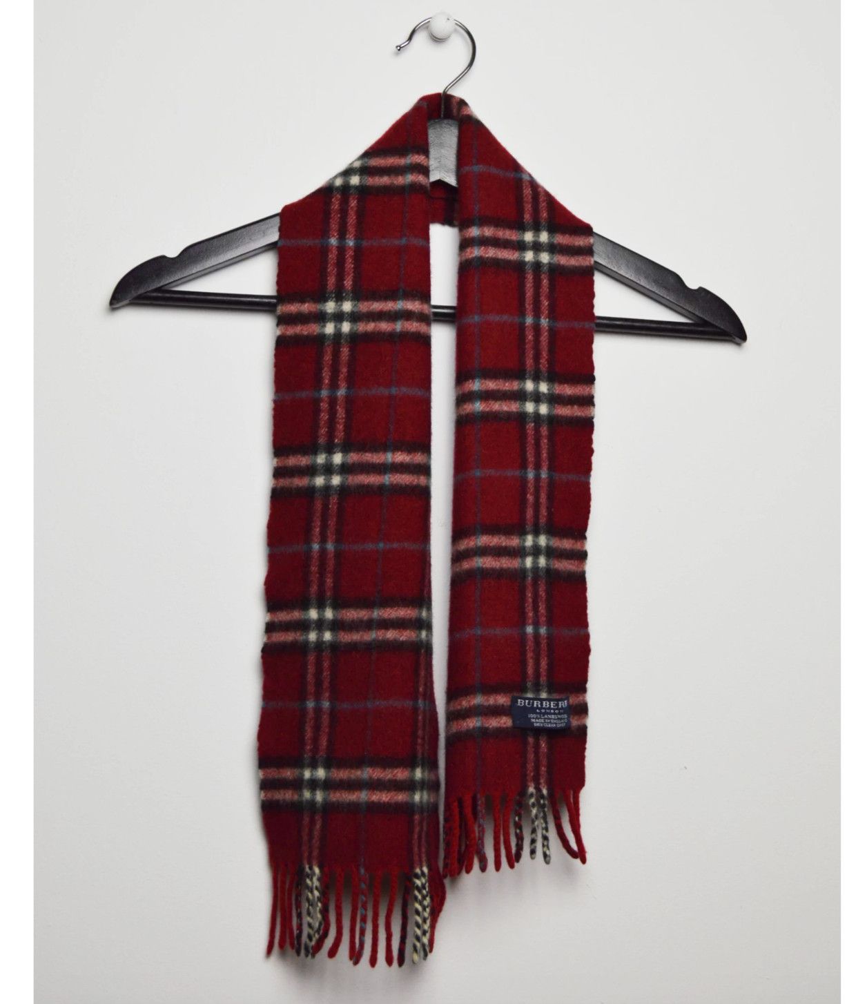 Burberry Burberry red nova checked lambswool scarf Size ONE SIZE - 4 Thumbnail