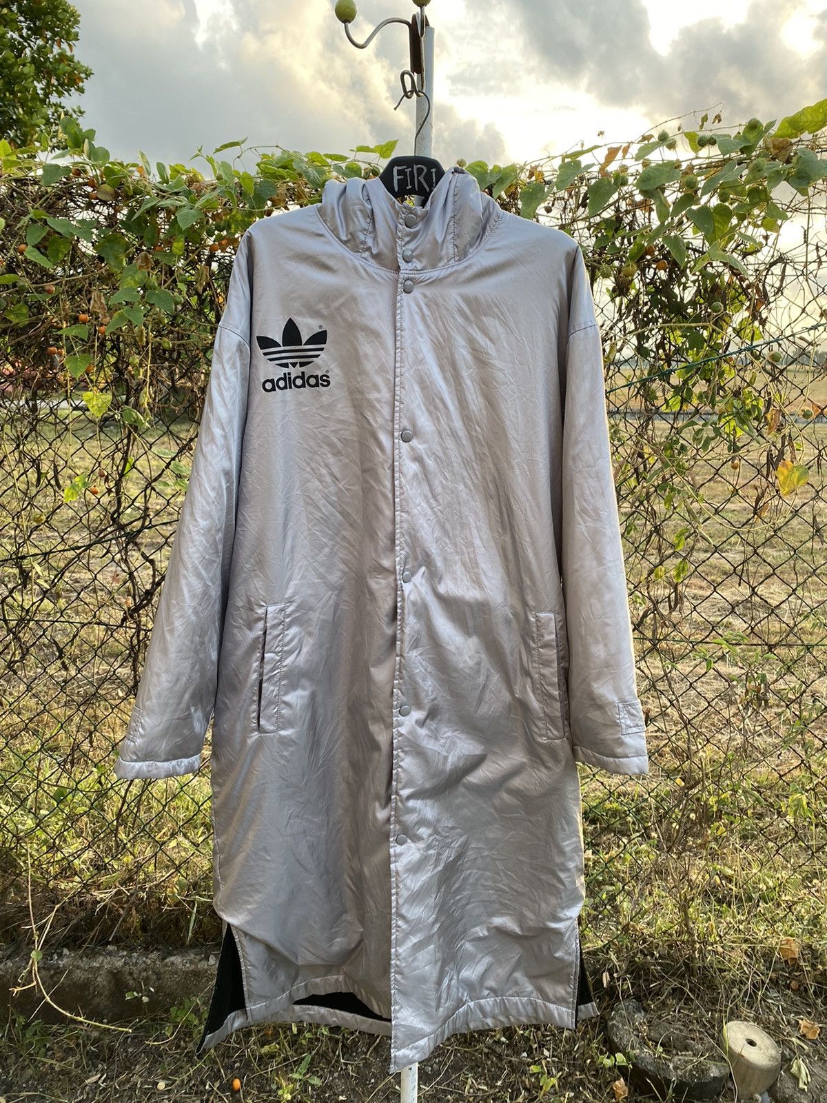 Adidas Vintage 90s Adidas Trefoil Sherpa Long Jacket Size US L / EU 52-54 / 3 - 2 Thumbnail