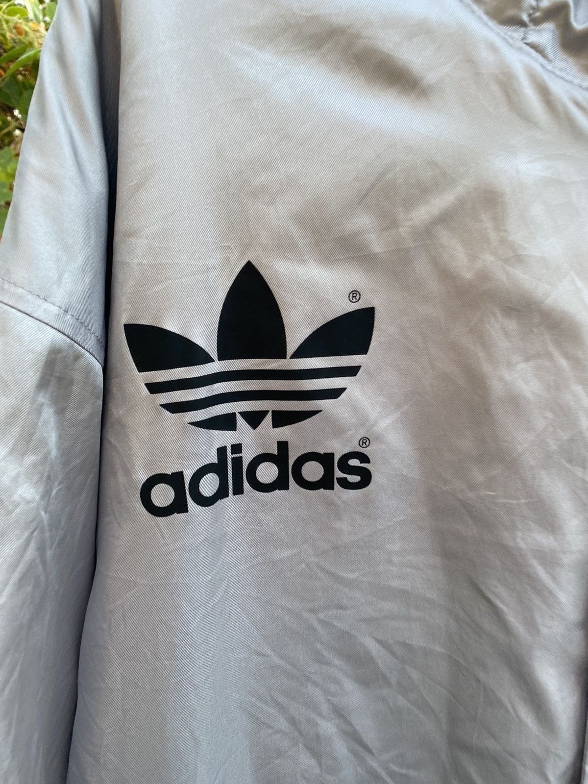 Adidas Vintage 90s Adidas Trefoil Sherpa Long Jacket Size US L / EU 52-54 / 3 - 3 Thumbnail