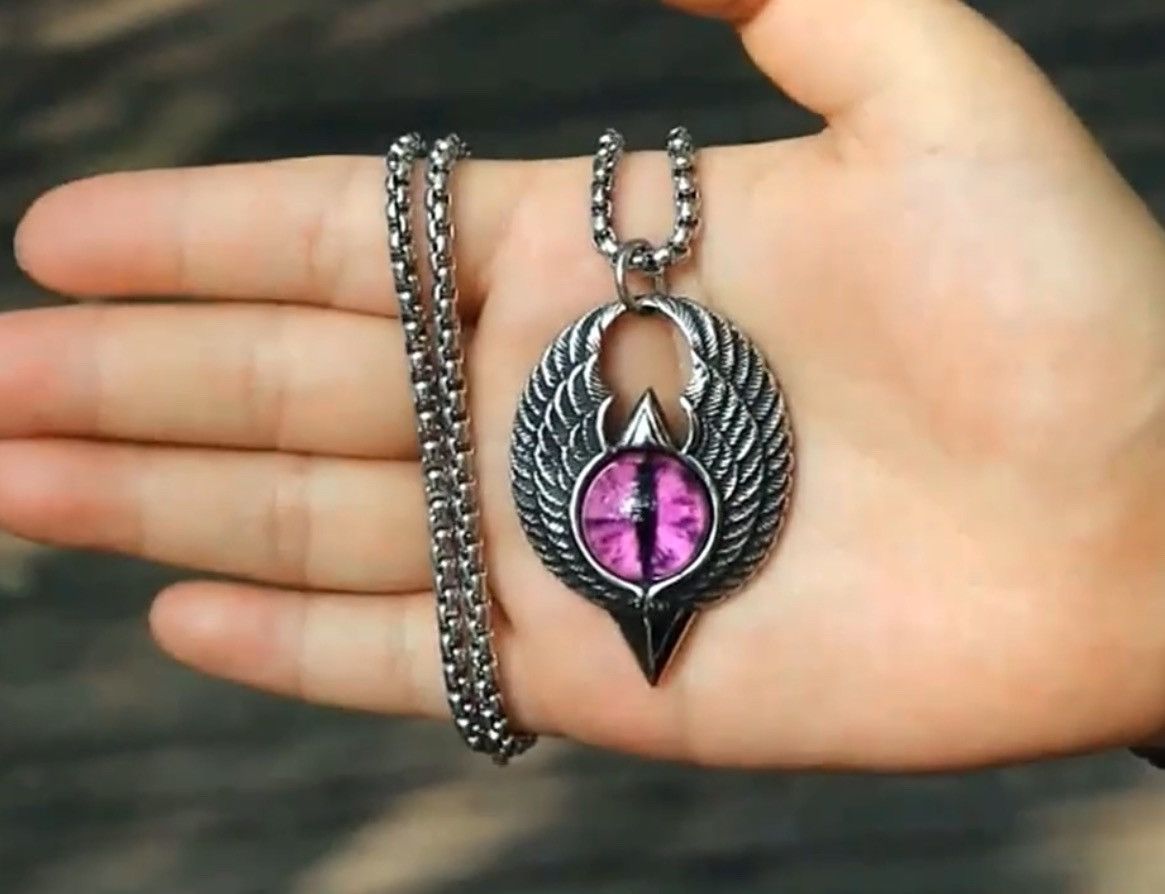 Jewelry Magic Eye Flying Eagle Pendant Necklace Size ONE SIZE - 1 Thumbnail