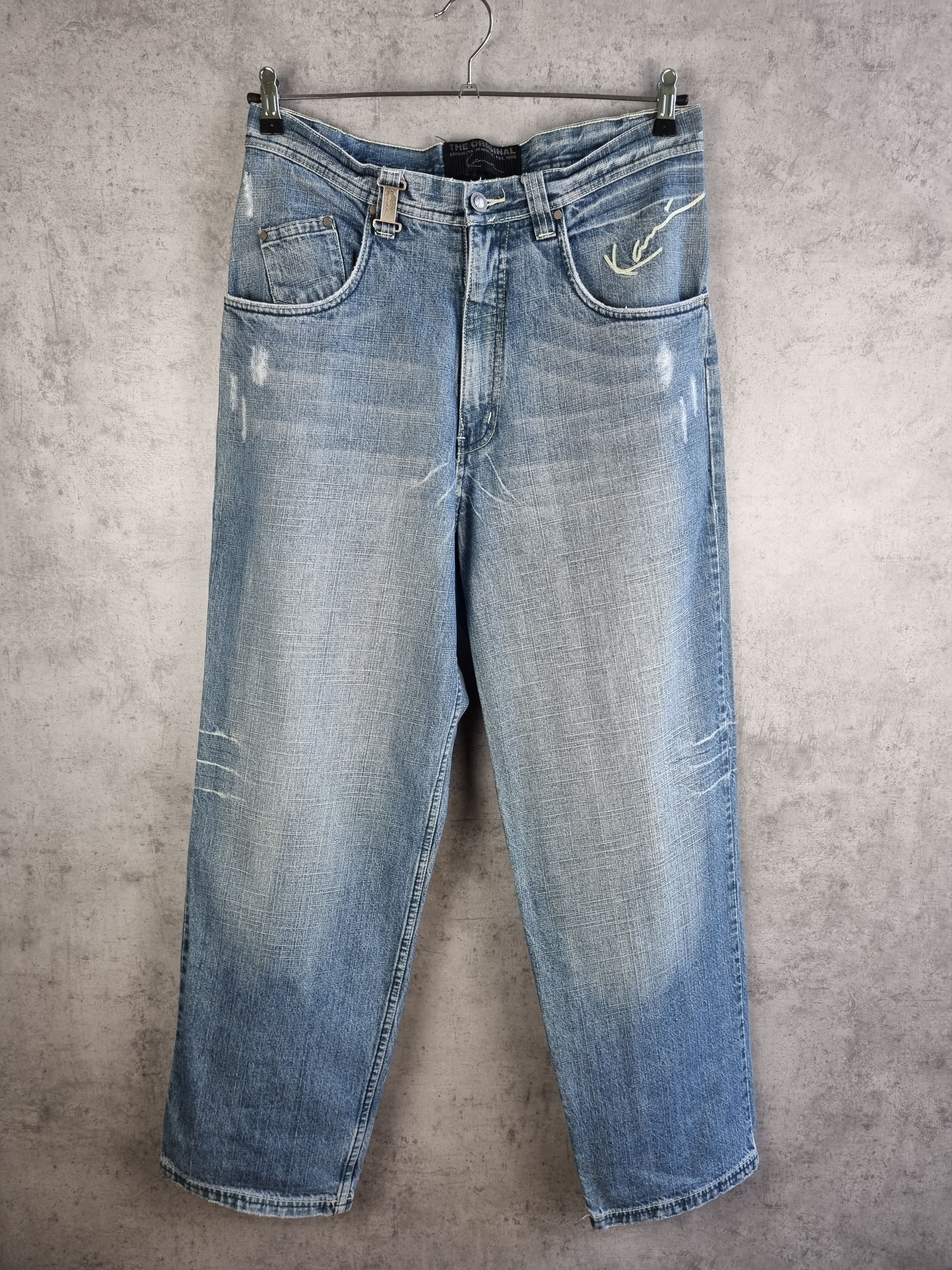 Karl Kani × Rap Tees 90s Baggy KARL KANI Stone Washed Vintage Jeans Size US 32 / EU 48 - 14 Thumbnail