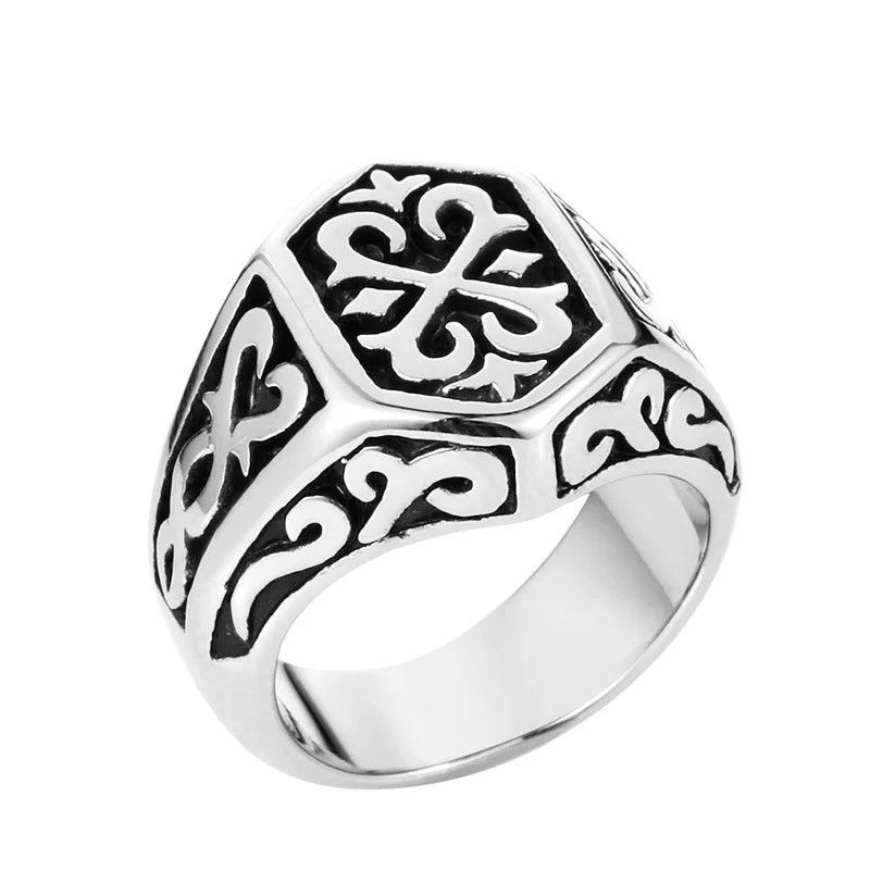 Jewelry Rune Letter Odin Amulet Signet Ring Size ONE SIZE - 4 Thumbnail