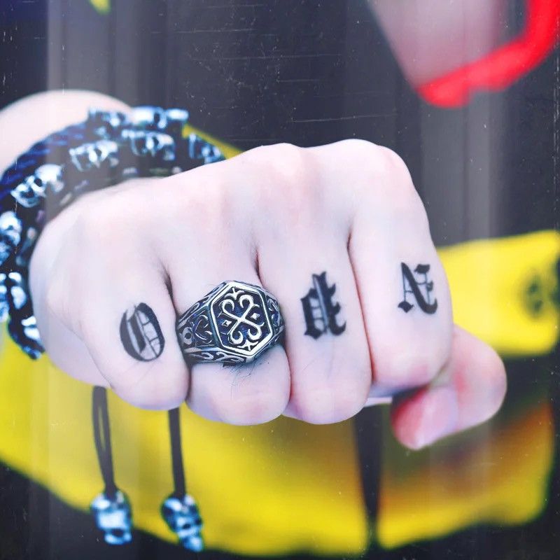 Jewelry Rune Letter Odin Amulet Signet Ring Size ONE SIZE - 2 Thumbnail