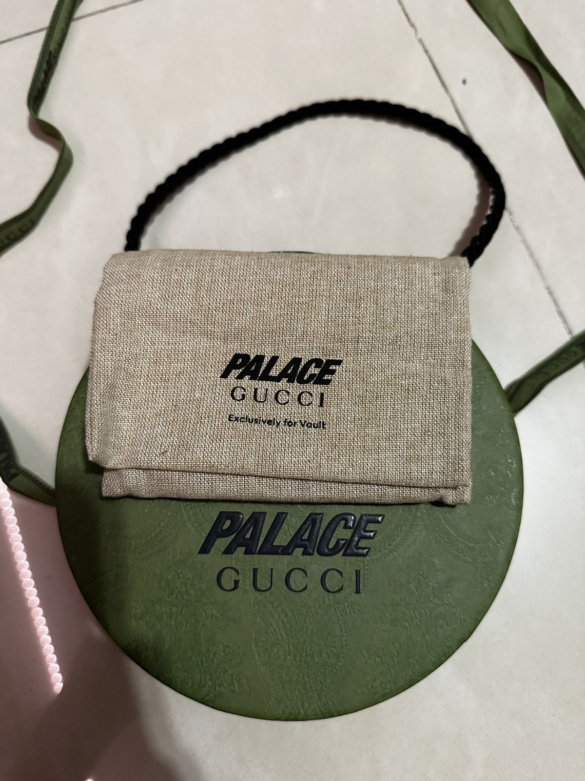 Palace x Gucci Triferg Supreme GG-P Coin Purse Pale Blue in GG