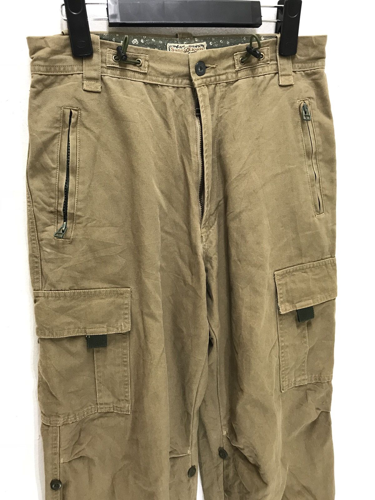 Japanese Brand Sunny Clouds Cargo Pant Baggy Wide Adjustable Waist Size US 28 / EU 44 - 4 Thumbnail
