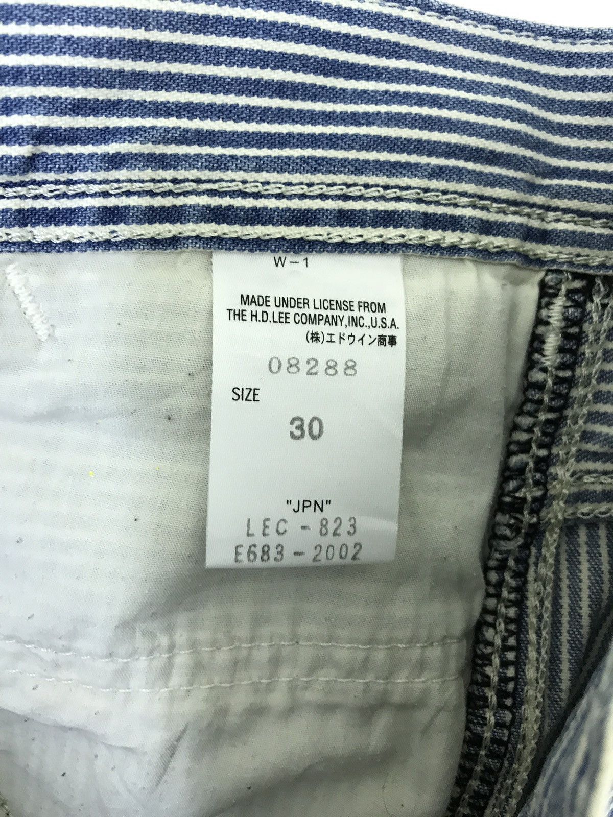 Lee Hickory Workwear Pant Lee Cropped Style Size US 31 - 7 Thumbnail
