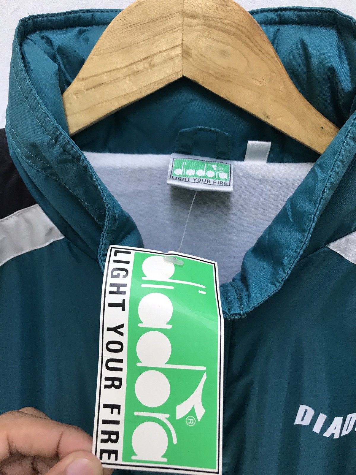 Diadora NOS with Tag Diadora Parka Rain Coat Windbreaker Big Logo Size US L / EU 52-54 / 3 - 7 Thumbnail