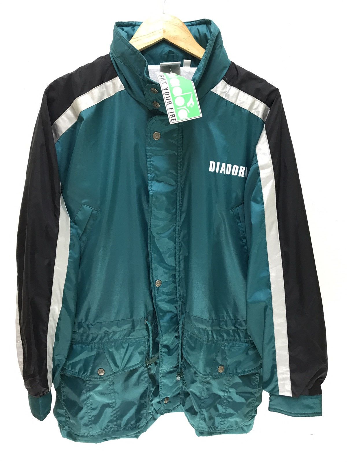 Diadora NOS with Tag Diadora Parka Rain Coat Windbreaker Big Logo Size US L / EU 52-54 / 3 - 3 Thumbnail
