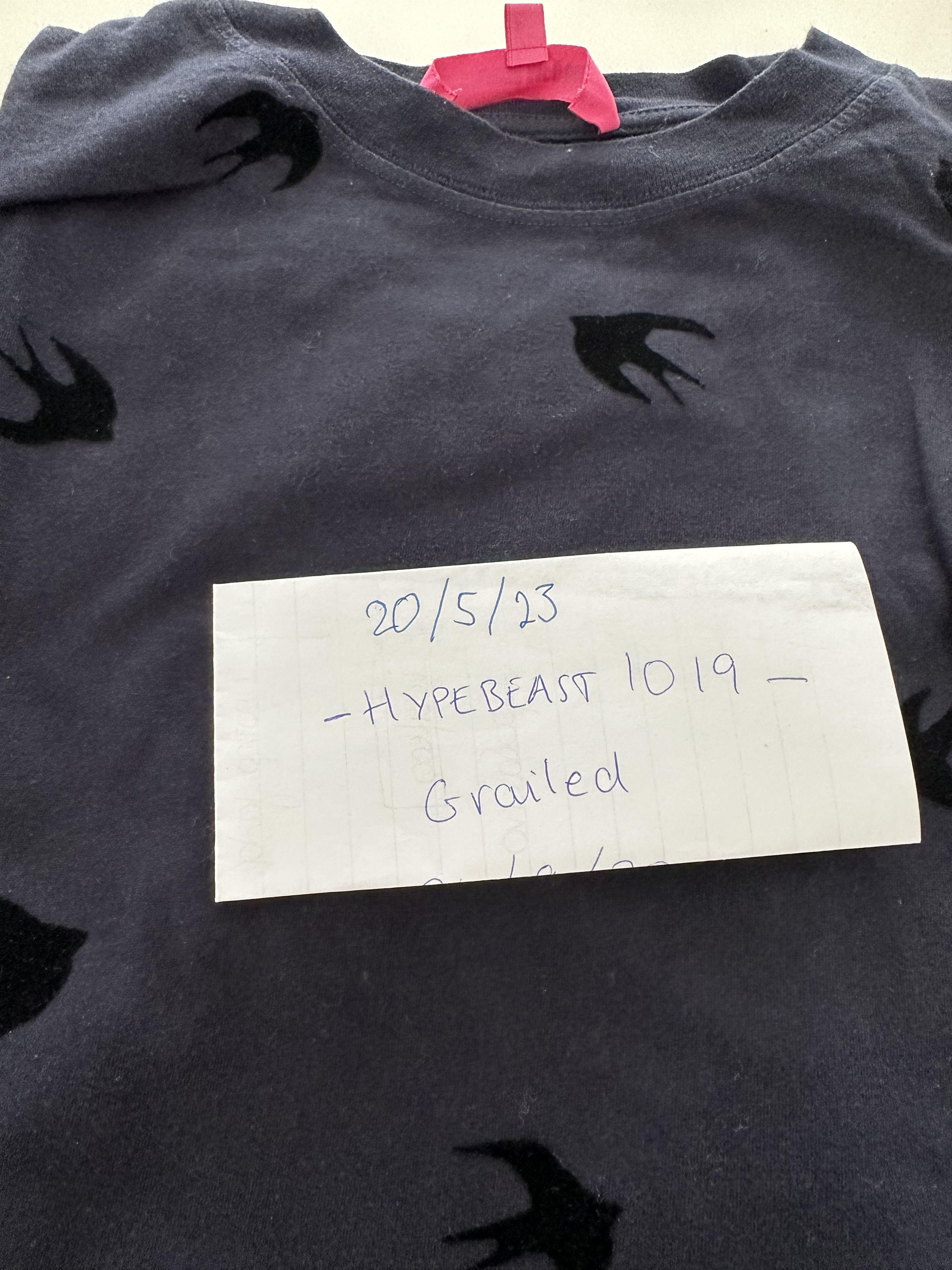 McQ Alexander McQueen Alexander McQueen MCQ Swallow Velvet Logo Tee T-shirt Size US S / EU 44-46 / 1 - 6 Thumbnail