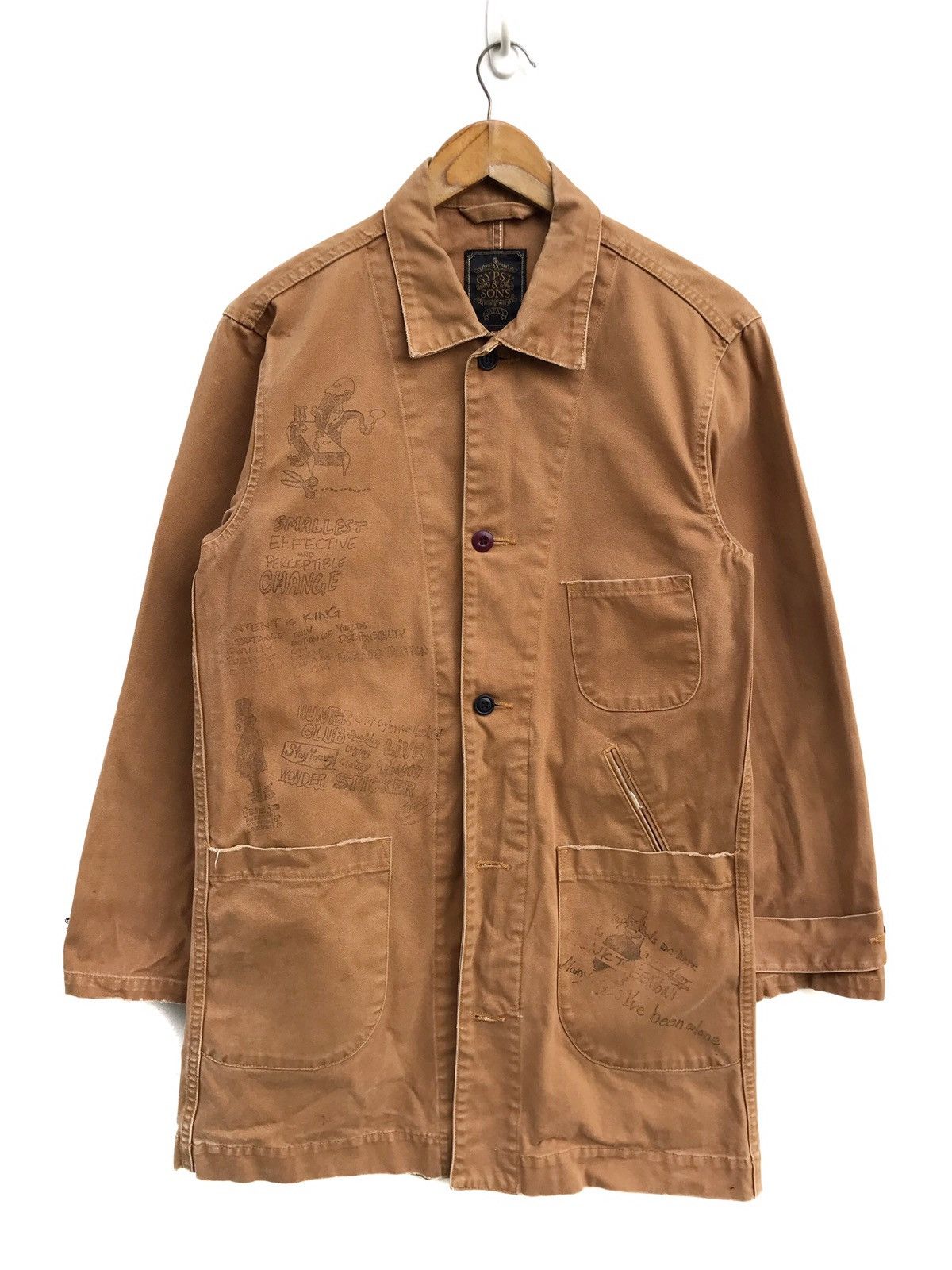 Gypsy × Japanese Brand Japanese Workers Brand Gypsy & Son Chore Duck Cotton Jacket Size US S / EU 44-46 / 1 - 1 Thumbnail