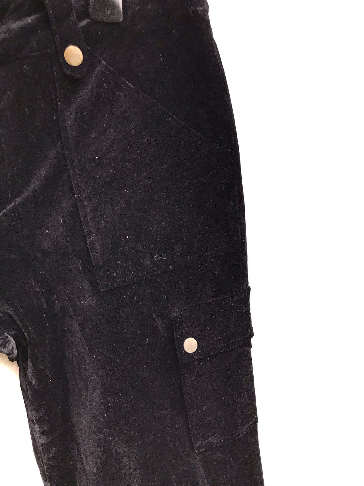 Japanese Brand × Velvet Japanese Brand étoffer Black Cropped Cargo Wide Leg Pants Size US 33 - 7 Thumbnail